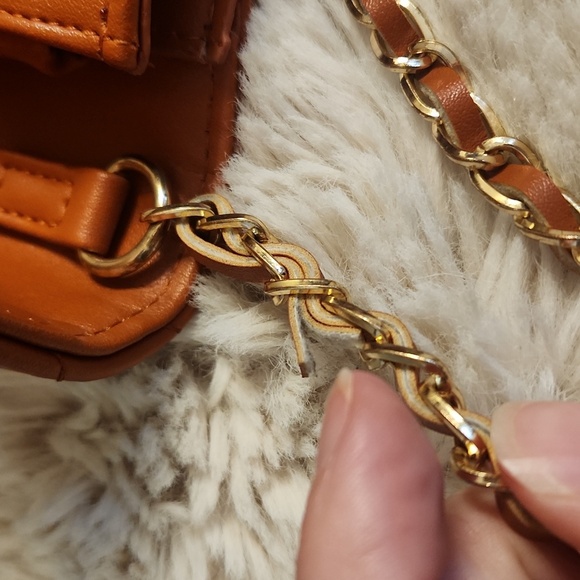 Bebe quilted bag with Gold rope chain cross body bag. Gently Used - Picture 14 of 16